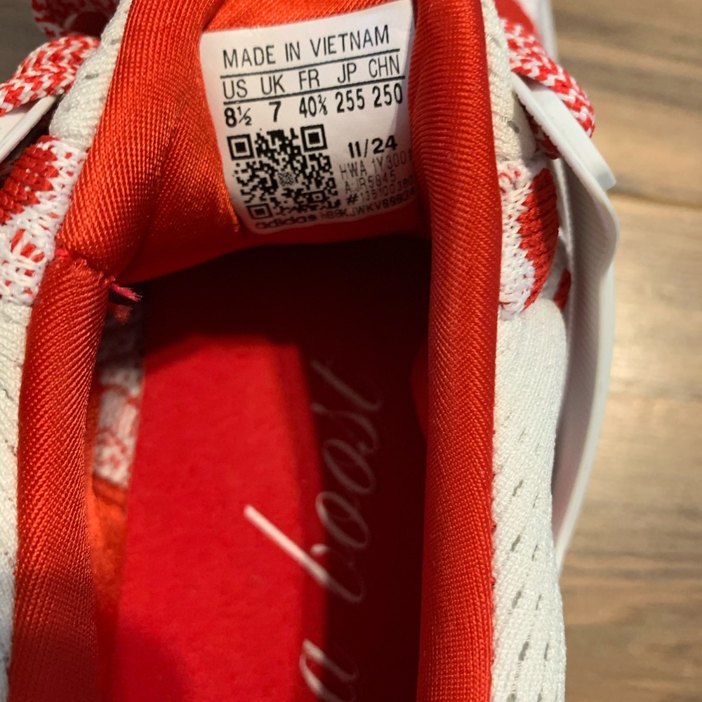 adidas Women’s White and Red Ultra Boost Heart Accent Sneakers - Picture 7 of 7